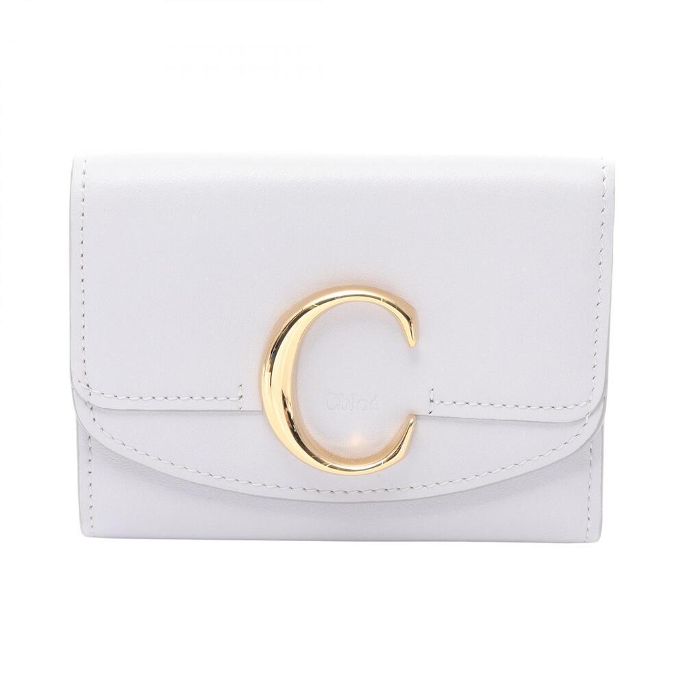 Chloe Trifold Wallet Leather Blue